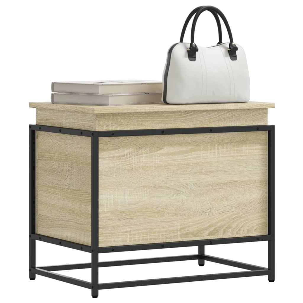8721102838545_m_en_hd_1 Opbergbox met deksel 60x40x51,5 cm bewerkt hout sonoma eiken - Image 1